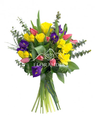 Buchet narcise si irisi