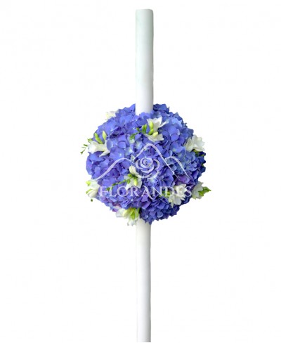 Lumanari de nunta hortensie albastra